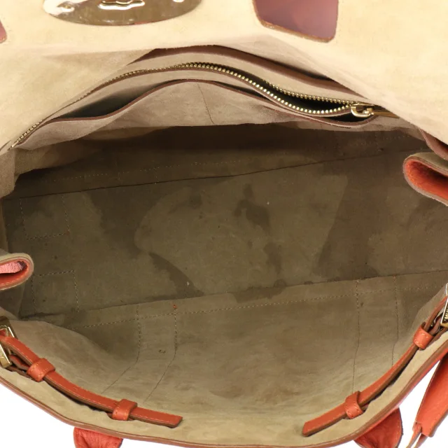 Mulberry New Bayswater Satchel Leather Medium in orange Leather from Rebag, photo 5 of 7