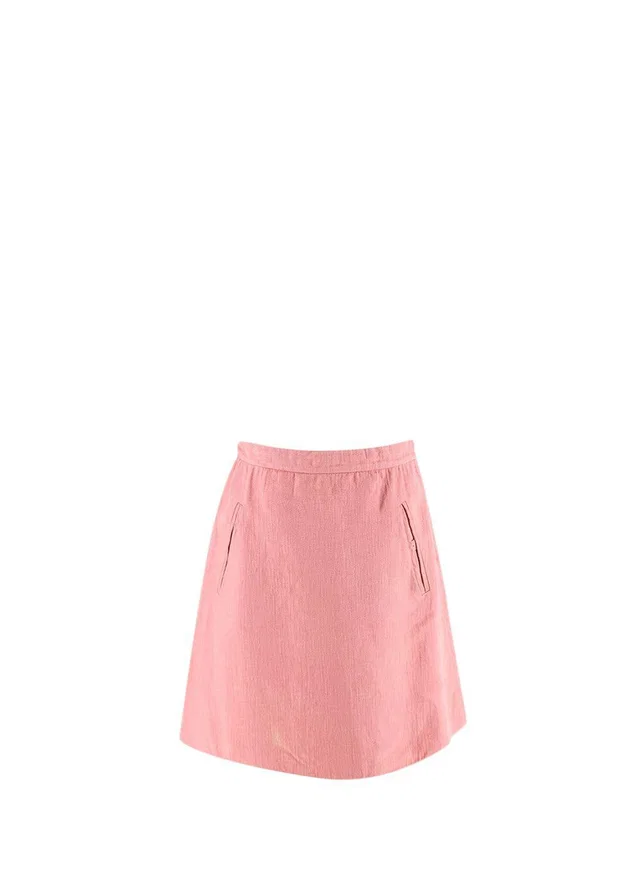 Valentino Garavani Pink Twill Mini Skirt in Pink from HEWI