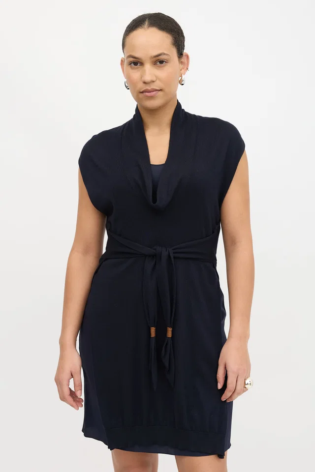 Brunello Cucinelli Cashmere & Silk Layered Dress in Silk from VSP Consignment
