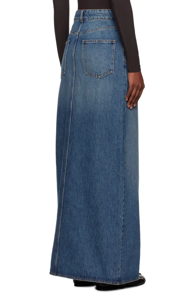 Coperni Blue Garter Belt Denim Maxi Skirt, photo 3 of 4 from SSENSE