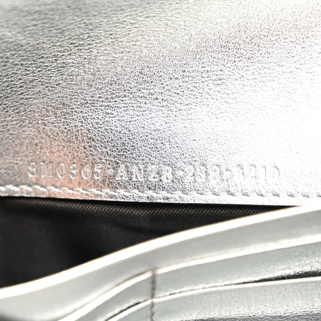 Fendi Metallic Calfskin Continental Wallet On Chain Argento in Calfskin from FASHIONPHILE, photo 6 of 9