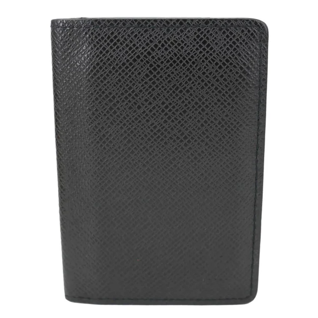 Louis Vuitton Taiga Leather Bifold Men's Wallet Black in Black Leather from Dallas Designer Handbags