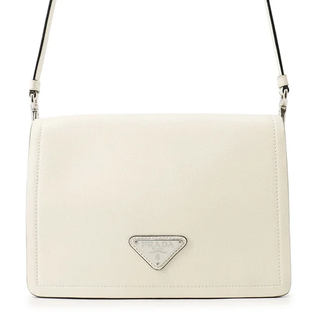 Prada Shoulder Bag White1BD296 Gray Scarf in Grey from GALLERY RARE