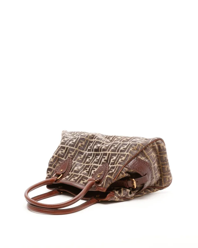 Fendi Zucca Suede Bag in Suede from A Retro Tale, photo 4 of 10