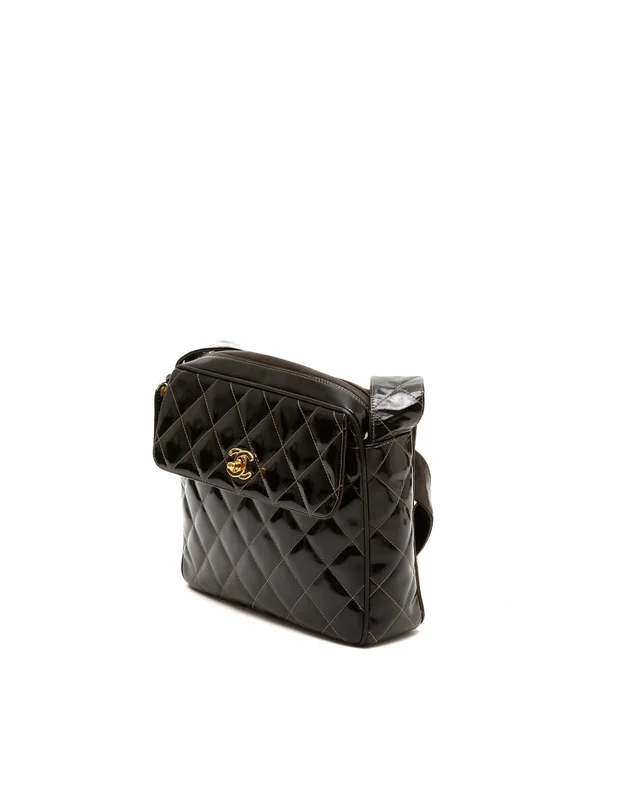 Chanel Patent Quilted Crossbody Bag in Patent leather from A Retro Tale, photo 2 of 8