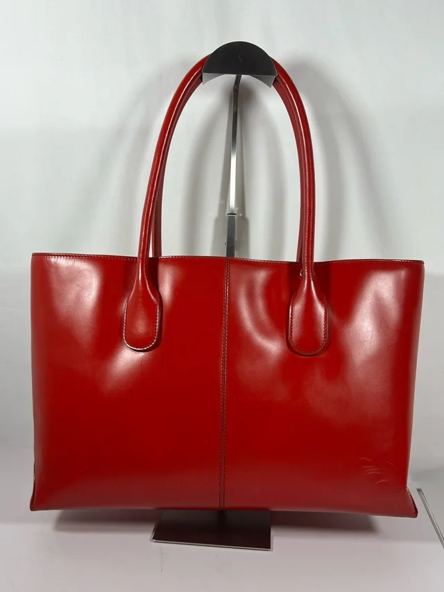 3083: Tod’s Red Leather Shopper Tote Shoulder Bag Italy in red Leather from Poshmark