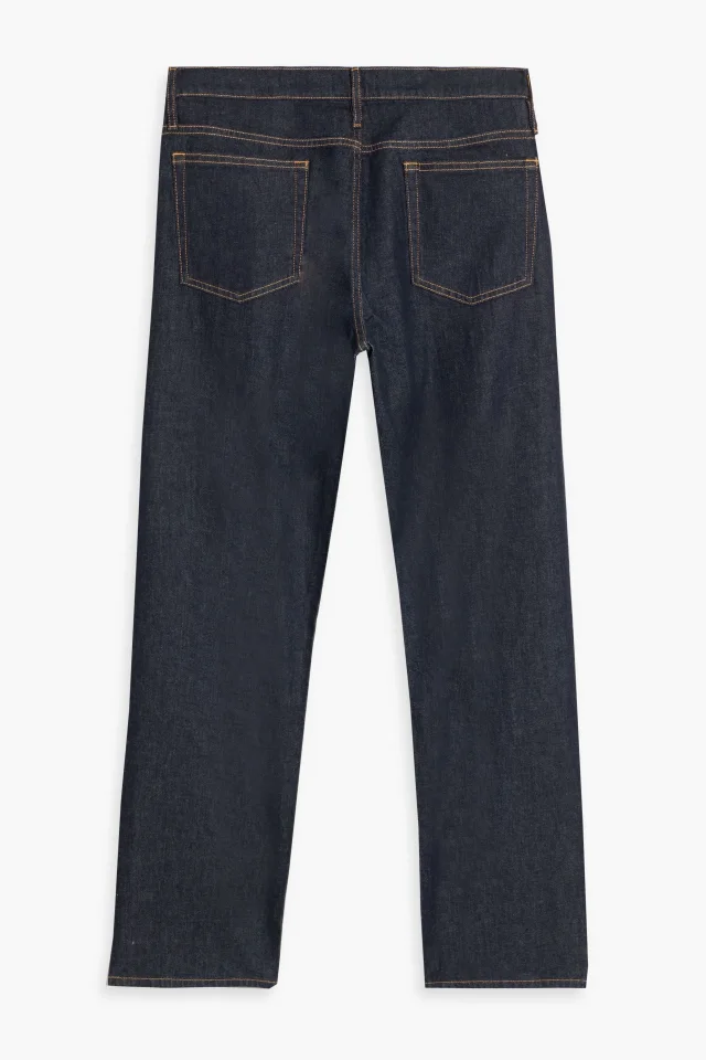Frame L'Homme Slim-Fit Denim Jeans in Dark denim, photo 2 of 10 from THE OUTNET