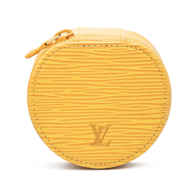 Yellow Louis Vuitton Epi Ecrin Bijoux Travel Jewelry Case in Yellow Leather from Designer Revival