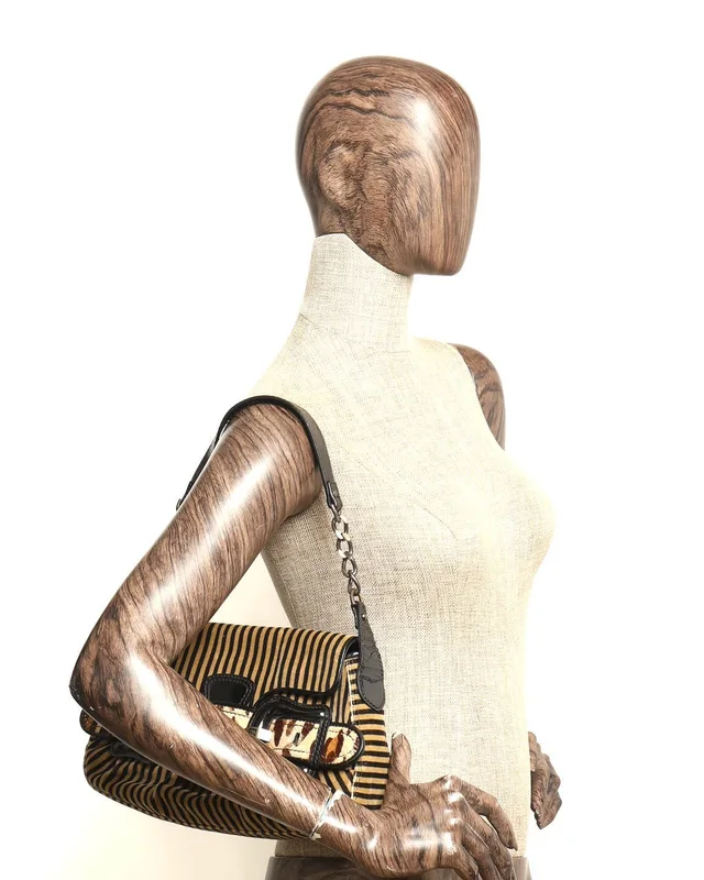 Fendi Striped Velvet B Bis Bag in Velvet from A Retro Tale, photo 11 of 11