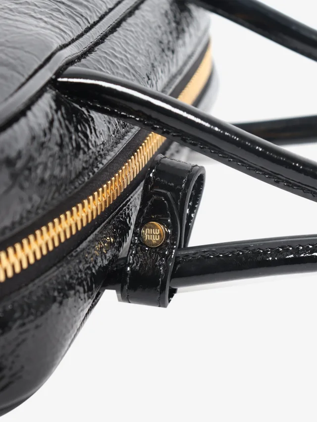 Miu Miu Black Beau patent top handle bag in Black Patent leather from Sign of the Times, photo 8 of 9
