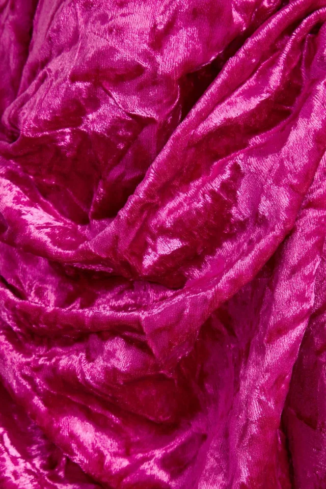 Rotate Birger Christensen Ruched Crushed-Velvet Mini Dress in Pink, photo 4 of 4 from THE OUTNET
