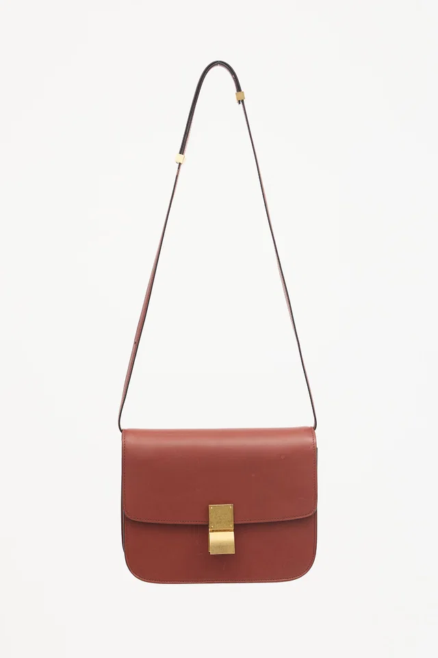 Celine 2019 Leather Medium Classic Box Bag in Leather from VSP Consignment