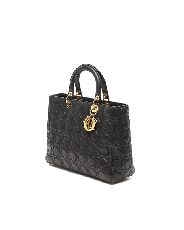 Large Lady Dior Tote Bag in Leather from A Retro Tale, photo 2 of 10