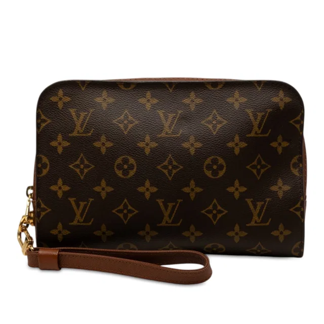 Brown Louis Vuitton Monogram Orsay Clutch Bag in Brown Coated canvas from Designer Revival