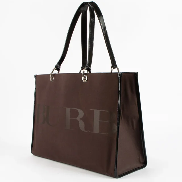 Burberry Logo Canvas Large Tote Bag in Black Canvas from Labellov, photo 2 of 5