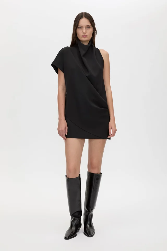 C&M CAMILLA AND MARC SALE Huxley Draped Mini Dress in Black from Camilla and Marc, photo 1 of 1