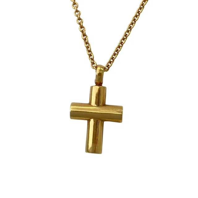 Bvlgari Au750 Cross Necklace from LuxUness