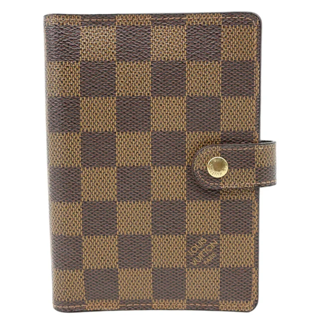 Louis Vuitton Agenda Damier Ebene Planner Cover Brown in Brown Canvas from Dallas Designer Handbags