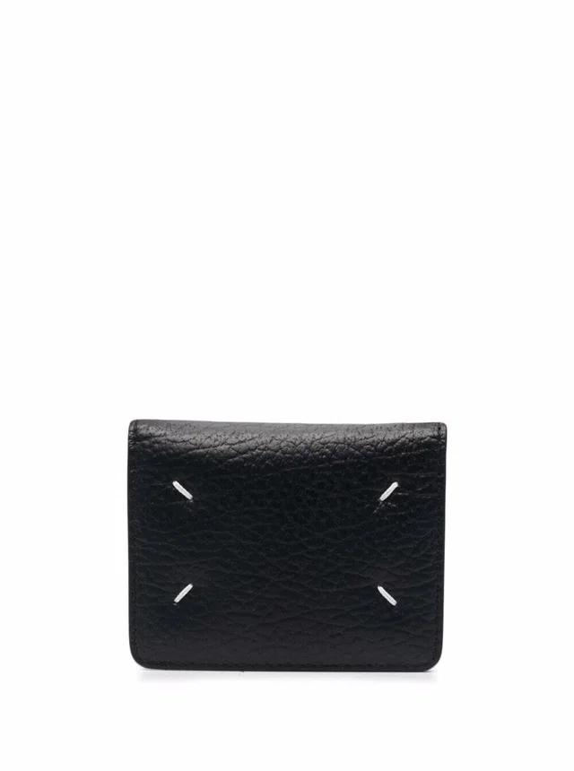 Maison Margiela Grained Calf Leather Wallet — Black in Black Calfskin from HEWI