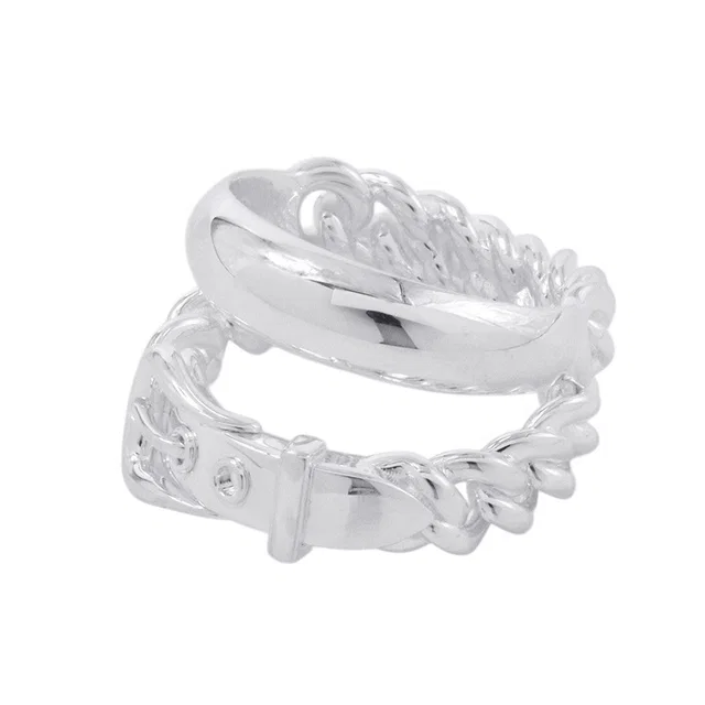 Hermès BoucleSellier Inflexible Ring Size 55/#15 SV925 from GALLERY RARE