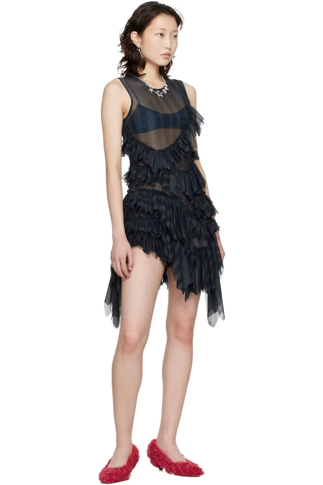 Collina Strada Black Nettle Minidress, photo 4 of 4 from SSENSE