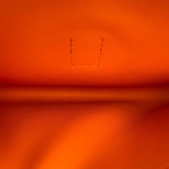 Hermès Jige Elan Orange Clutch in Swift in Orange Swift leather from LuxLexicon, photo 2 of 2