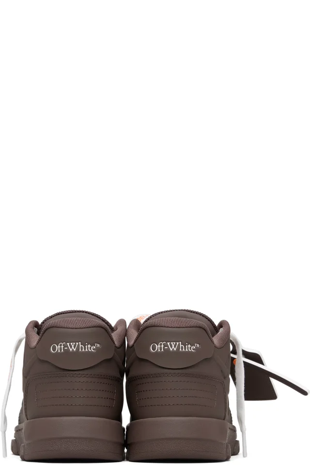 Off-White Brown 'Out Of Office' Molded Sneakers, photo 2 of 4 from SSENSE