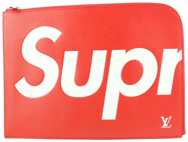 Louis Vuitton Supreme Red Epi Leather Pochette Jour GM Clutch Bag in Red Leather from Bagriculture
