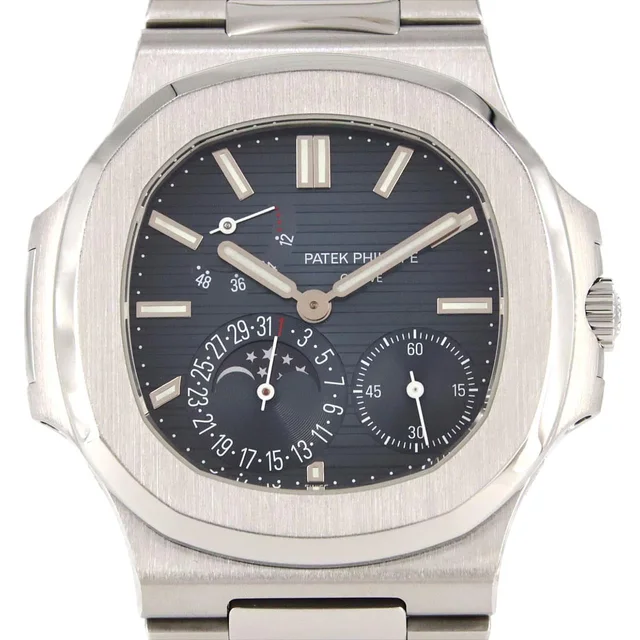 Patek Philippe Nautilus Petite Complication 5712/1A-001 SS Automatic in Dial color: black blue Case: stainless steel Bracelet: stainless steel from KOMEHYO