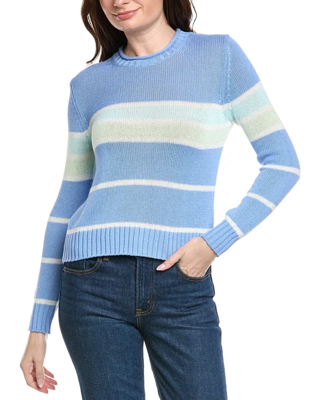 Hannah Rose Tessa Colorful Stripe Cashmere-Blend Sweater, image 1 of 1 from Gilt
