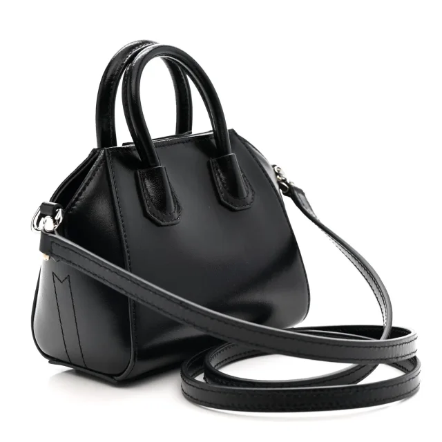 Givenchy Shiny Lord Calfskin Micro Antigona Black in Black Calfskin from FASHIONPHILE, photo 3 of 10