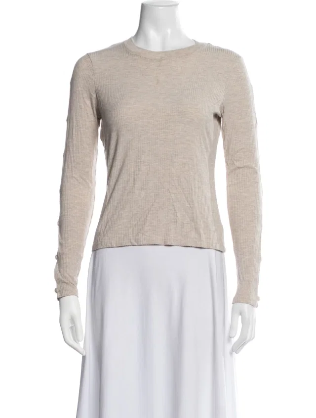SIMKHAI Crew Neck Long Sleeve Top from The RealReal