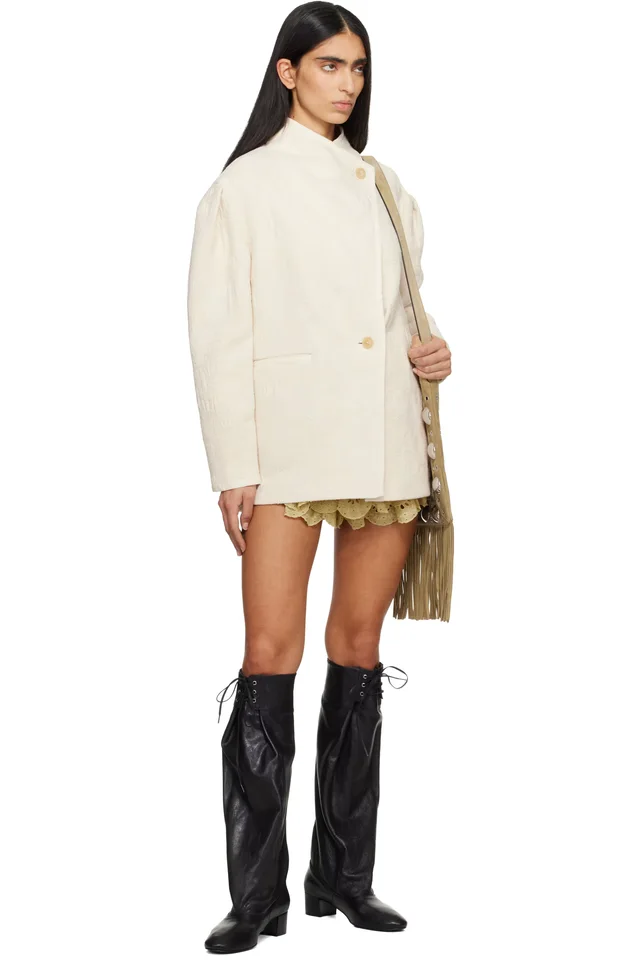 Isabel Marant Etoile Beige Uadie Jacket, photo 4 of 4 from SSENSE