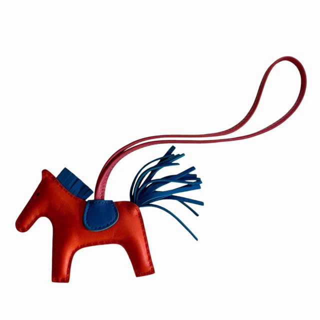 Hermès Rodeo PM Bag Charm Orange/Blue/Pink in Blue from Luxury Promise