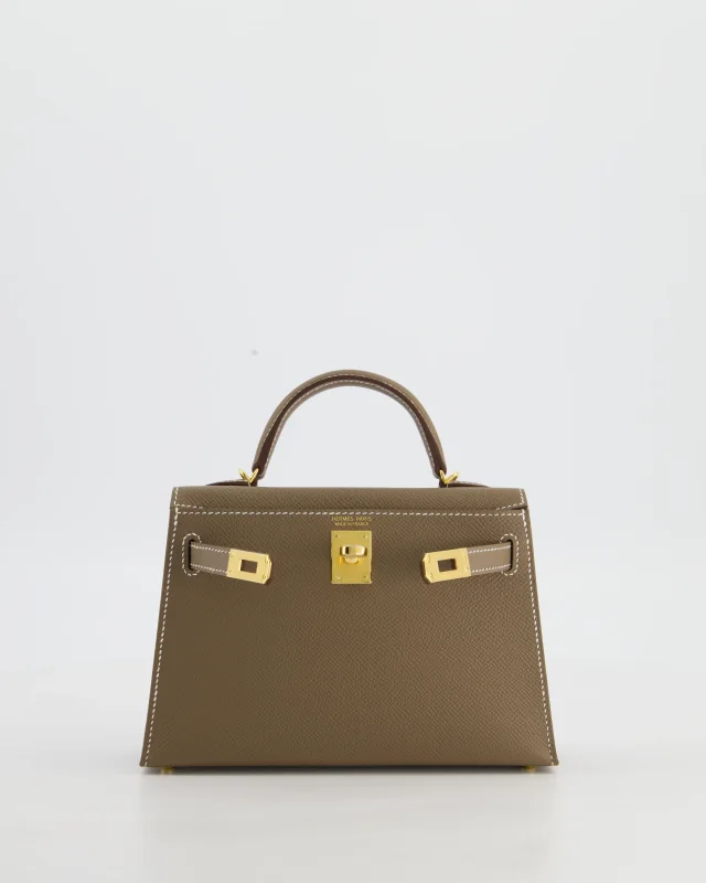 HOT* Hermès Mini Kelly II 20 Bag in Taupe Epsom leather from Sellier, photo 24 of 24
