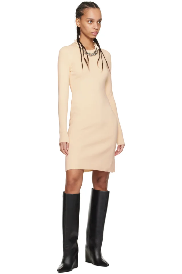 Rabanne Off-White Knitted Minidress, photo 4 of 4 from SSENSE