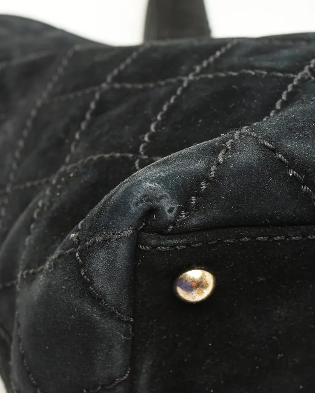 Chanel CC Quilted Suede Tote Bag in Suede from A Retro Tale, photo 6 of 11