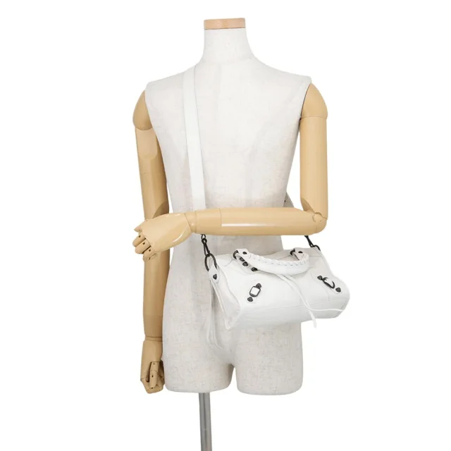 Balenciaga City 2way Bag White806395 Arena Lambskin Size Mini in Lambskin from GALLERY RARE, photo 4 of 18