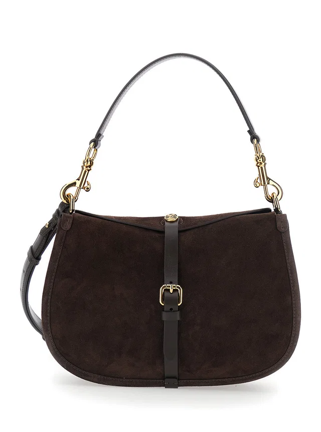 Etro Pony Shoulder Bag — Brown Calf Leather in Brown Calfskin from HEWI