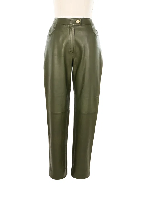 2001 Chanel Leather Trousers in Leather from Arcade Vintage