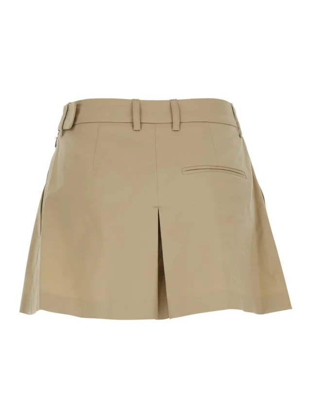 LEPLAIN beige Shorts with pleated design in Tech Fabric women in Beige, photo 3 of 6 from Gaudenzi Boutique