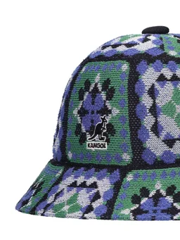 Kangol Geometric patterned bucket hat in 44% Modacrylic, 21% Polyester, 15% Acrylic, 100% Nylon, photo 4 of 6 from LUISAVIAROMA