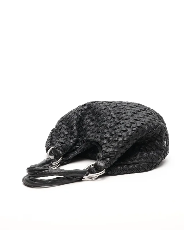 Miu Miu Woven Hobo Bag in Woven leather from A Retro Tale, photo 5 of 9