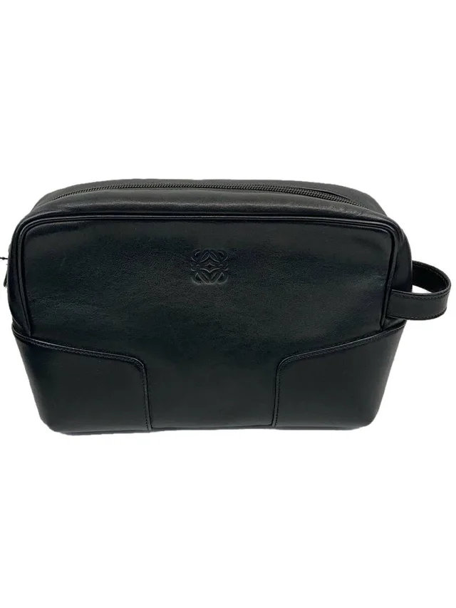 Loewe Clutch Bag Leather Black in black Leather from Poshmark