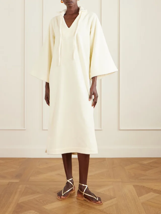LISA MARIE FERNANDEZ Cotton-terry kaftan in Beige, photo 2 of 2 from NET-A-PORTER (Canada)