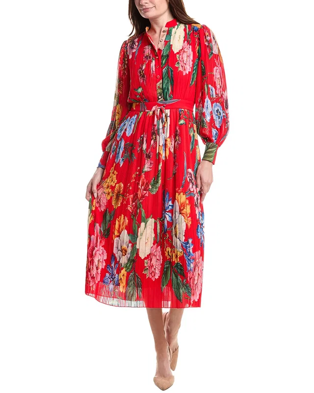 Elie Tahari Pleated Blouson Maxi Dress, image 1 of 1 from Rue La La