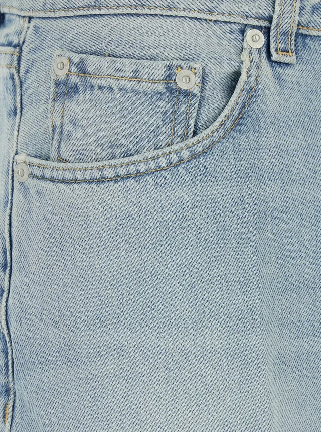 HAIKURE Blue Jeans with Belt Loops and Logo Patch on the Back in Denim Woman, photo 6 of 6 from Gaudenzi Boutique