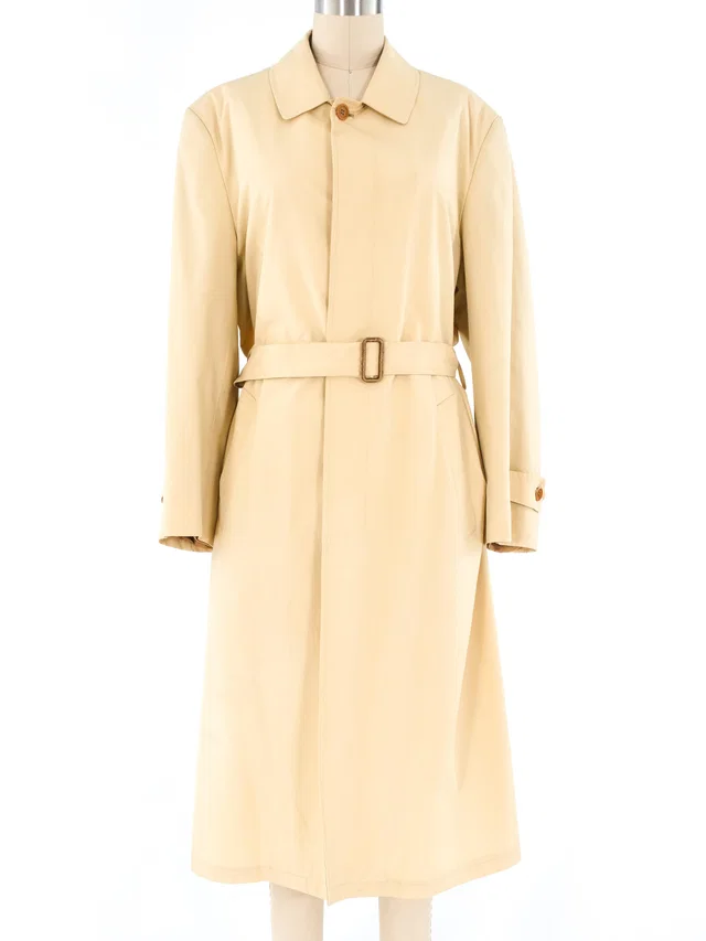 1970s Gucci Cotton Trench Coat in Silk from Arcade Vintage