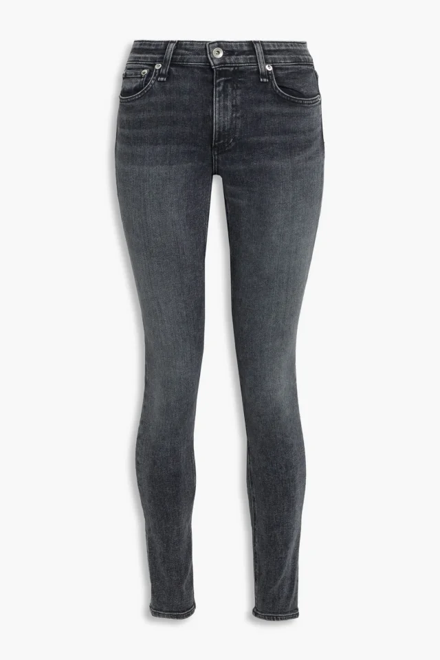 Cate Mid-Rise Skinny Jeans in Black, image 1 of 1 from THE OUTNET