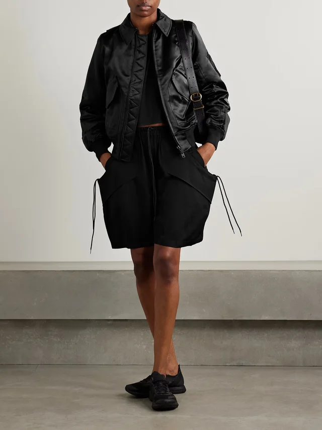 ADIDAS ORIGINALS + Y-3 padded satin bomber jacket in Black, photo 2 of 2 from NET-A-PORTER (Canada)